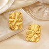 Stainless Steel Geometric Rectangular Electroplated Women's Hiphop Earrings