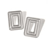 Stainless Steel Geometric Rectangular Hollow Swing Earrings Jewelry With Electroplating