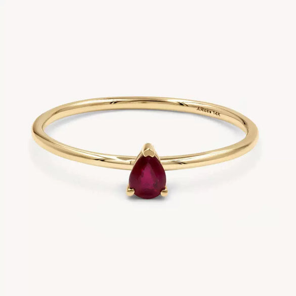 Stainless Steel Geometric Retro Electroplated December Birthstone Ring