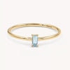 Stainless Steel Geometric Retro Electroplated December Birthstone Ring