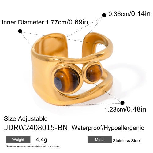 Stainless Steel Geometric Retro Exaggerated Women's Earrings With Electroplating Design