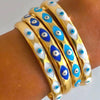 Stainless Steel Geometric Retro Fashion Open Bracelet For Women With Electroplating