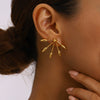 Stainless Steel Geometric Retro Gold Plated Women's Earrings