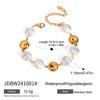 Stainless Steel Geometric Retro Style Electroplating Bracelet For Women