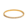 Stainless Steel Geometric Rhinestone Buckle Bracelet Electroplated