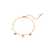 Stainless Steel Geometric Rhinestone Pendant Women's Bracelet With Electroplating
