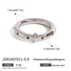 Stainless Steel Geometric Rhinestone Ring Electroplated Factory Outlet