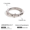 Stainless Steel Geometric Rhinestone Ring Electroplated Factory Outlet
