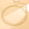 Stainless Steel Geometric Rice Bead Waist Chain Electroplated Fashion Body Chain Elegant Versatile Jewelry Gift For Women