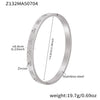 Stainless Steel Geometric Ring And Bracelet Combination Inlaid With Zircon Electroplated