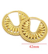 Stainless Steel Geometric Ring And Large Exaggerated Earrings Jewelry Accessories With Electroplating