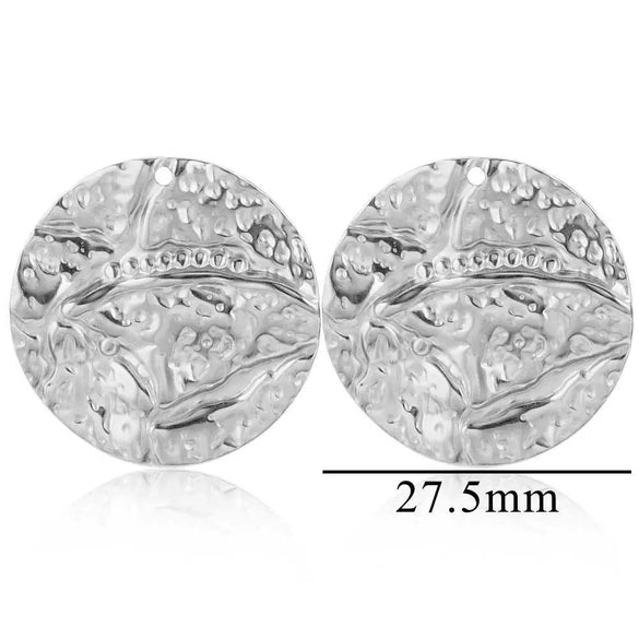Stainless Steel Geometric Ring And Large Exaggerated Earrings Jewelry Accessories With Electroplating