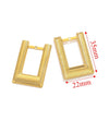 Stainless Steel Geometric Ring And Large Exaggerated Earrings Jewelry Accessories With Electroplating