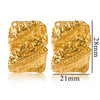 Stainless Steel Geometric Ring And Large Exaggerated Earrings Jewelry Accessories With Electroplating