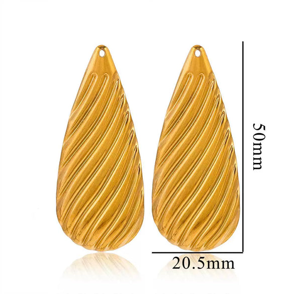 Stainless Steel Geometric Ring And Large Exaggerated Earrings Jewelry Accessories With Electroplating