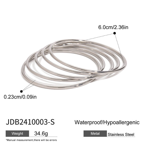 Stainless Steel Geometric Ring Bracelet Electroplated Jewelry