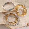 Stainless Steel Geometric Ring Bracelet Electroplated Jewelry