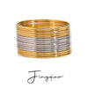 Stainless Steel Geometric Ring Bracelet Electroplated Jewelry