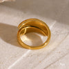Stainless Steel Geometric Ring Electroplated For Women