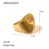 Stainless Steel Geometric Ring Electroplated Jewelry For Women