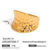 Stainless Steel Geometric Ring Electroplated Jewelry For Women