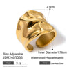 Stainless Steel Geometric Ring Electroplated Jewelry For Women