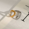 Stainless Steel Geometric Ring Electroplating Hand Jewelry For Women