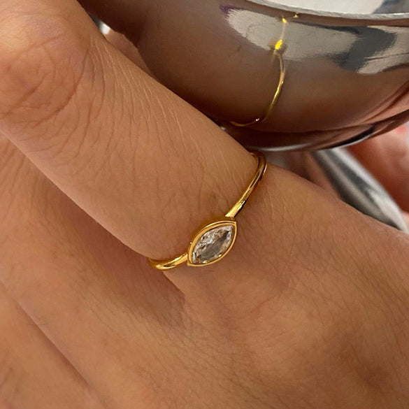 Stainless Steel Geometric Ring Electroplating Women's Jewelry