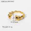 Stainless Steel Geometric Ring For Women Electroplated Minimalist Hand Jewelry