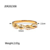 Stainless Steel Geometric Ring For Women Electroplated Minimalist Hand Jewelry