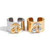 Stainless Steel Geometric Ring Jewelry For Women With Electroplating