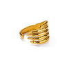 Stainless Steel Geometric Ring Jewelry 18K Goldplated Stylish Simple Asymmetrical Unisex
