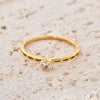 Stainless Steel Geometric Ring With Zircon Electroplated Highgrade Design Unisex And Women's Style