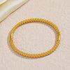 Stainless Steel Geometric Round Bead Bracelet For Women Gold Inlaid Jewelry