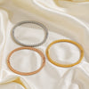 Stainless Steel Geometric Round Bead Bracelet For Women Gold Inlaid Jewelry