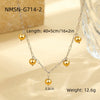 Stainless Steel Geometric Round Bead Necklace Electroplating Fashion Women's Clavicle Chain