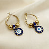 Stainless Steel Geometric Round Devil's Eye Pendant Earrings With Oil Embossed And Electroplating