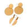 Stainless Steel Geometric Round Electroplated Women's Earrings