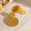 Stainless Steel Geometric Round Electroplated Women's Earrings