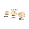 Stainless Steel Geometric Round Embossed Wafer Pendant With Hole Electroplated Jewelry Accessories For Diy Earrings And Necklace