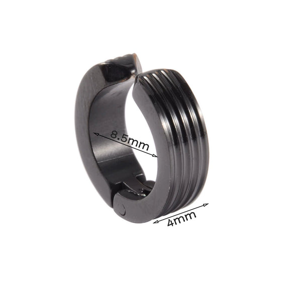 Stainless Steel Geometric Round Frosted Electroplated Unisex Earrings