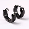 Stainless Steel Geometric Round Frosted Electroplated Unisex Earrings