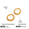 Stainless Steel Geometric Round Irregular Hollow Electroplated Women's Earrings Jewelry