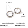 Stainless Steel Geometric Round Irregular Hollow Electroplated Women's Earrings Jewelry