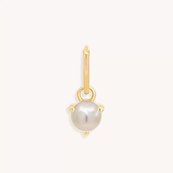 Stainless Steel Geometric Round Zircon Inlaid Electroplating Birthstone Pendant