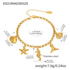316L Stainless Steel Geometric Seahorse Fishtail Marine Series Pendant Bracelet Electroplated Popular Jewelry For Women