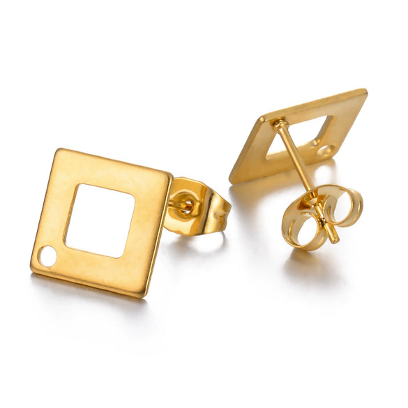 Stainless Steel Geometric Shape Electroplated Handmade Earring Material