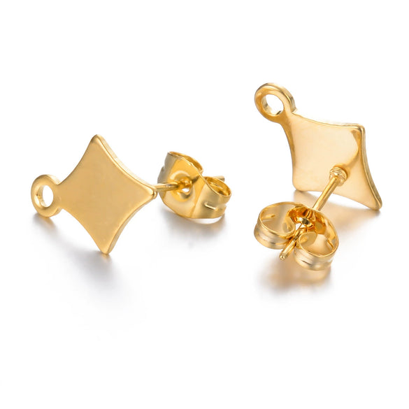 Stainless Steel Geometric Shape Electroplated Handmade Earring Material
