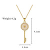 Stainless Steel Geometric Shell Pendant Women's Allmatch Clavicle Necklace