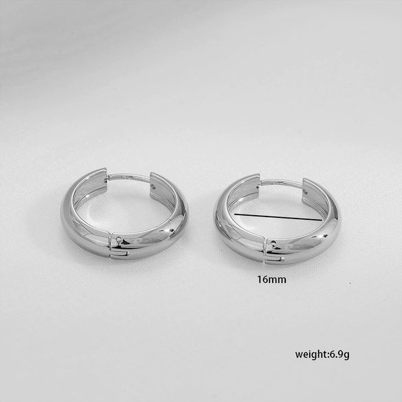 Stainless Steel Geometric Simple Electroplated Unisex Earrings